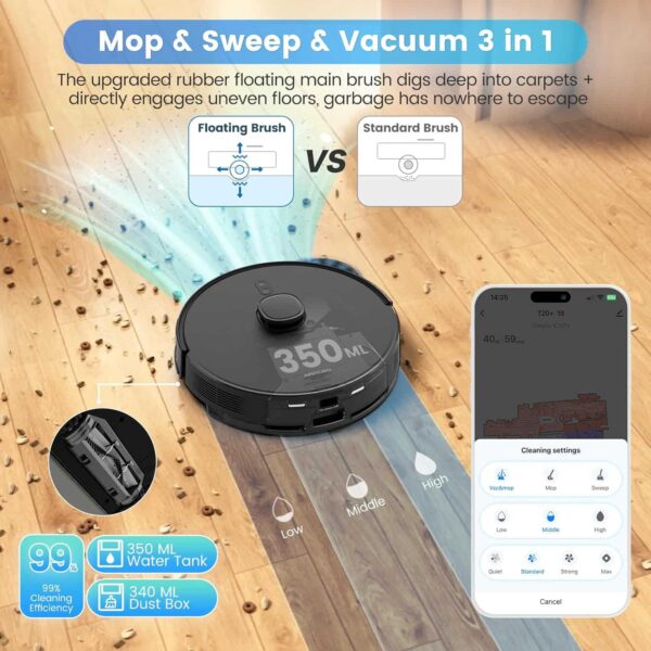 Airrobo Robot Vacuum and Mop Combo T20+ - Image 2